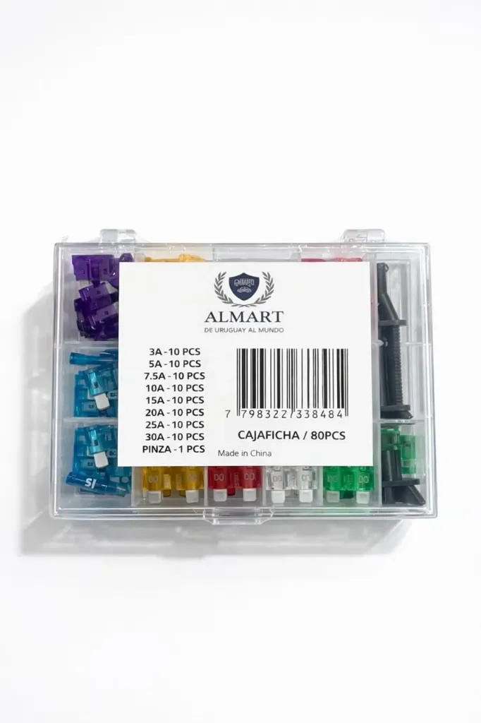 [CAJAMINI] Fusible Mini Ficha Surtido  Caja con 80 fusibles + pinza extractora