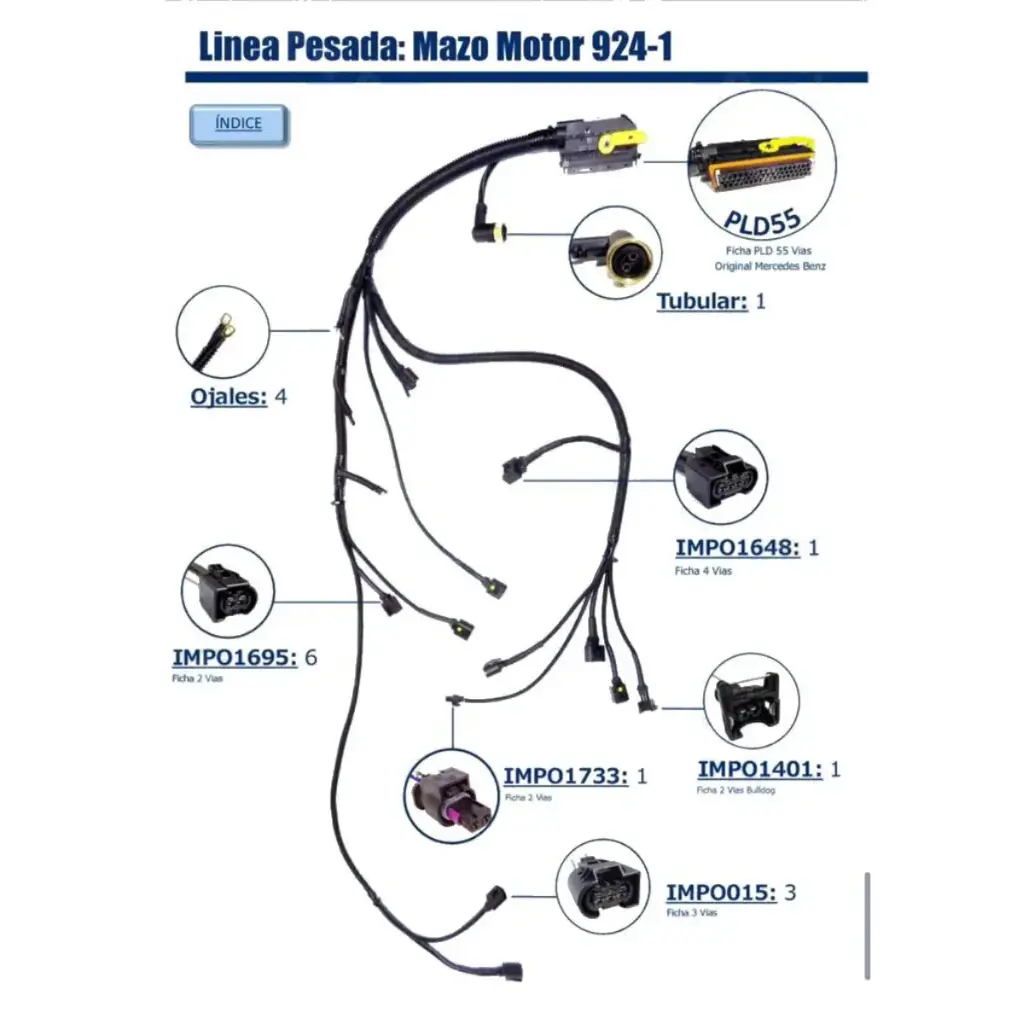 MAZO DE MOTOR UREA C/AIRE COMP. M. BENZ 924 1621