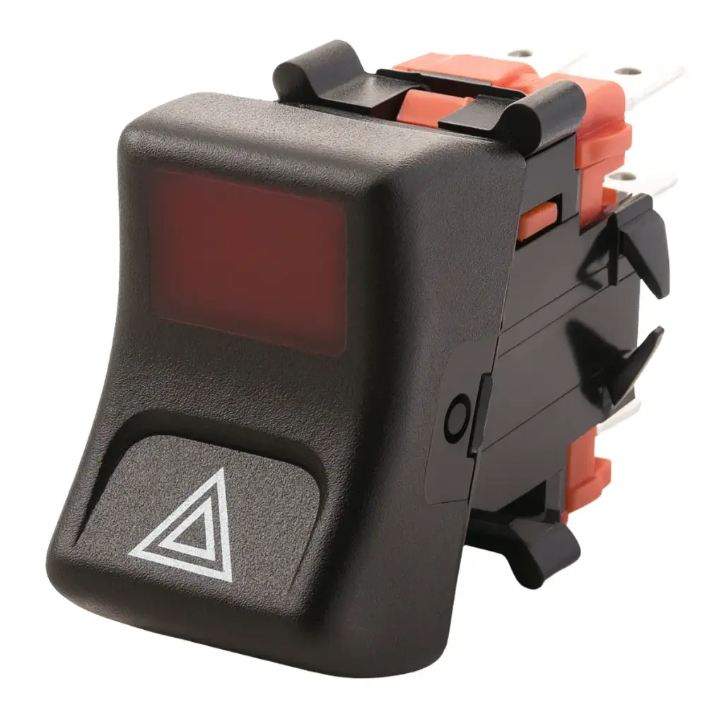 INTERRUPTOR BALIZA C/LUZ ROJA 24V 1556